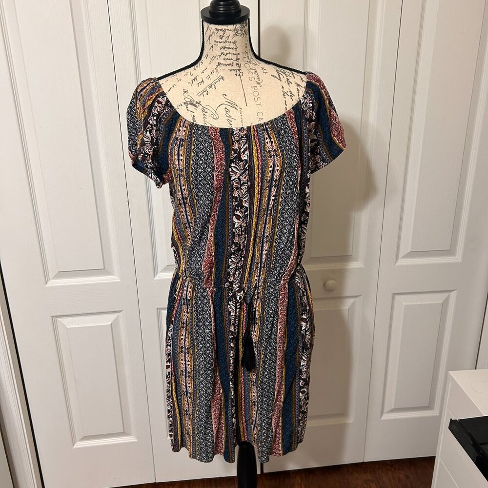 Casual elastic waist dress boho by RD Style size large